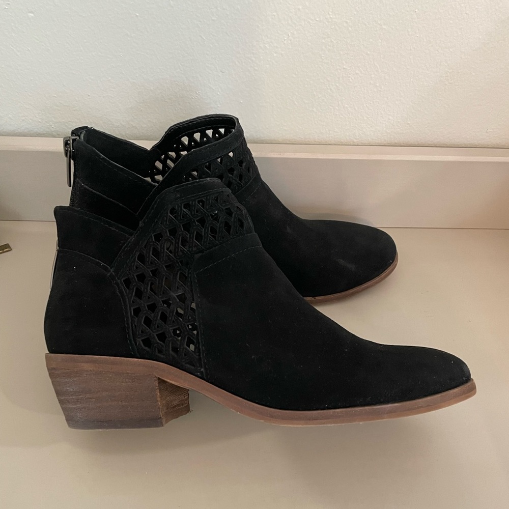 Vince Camuto black booties
